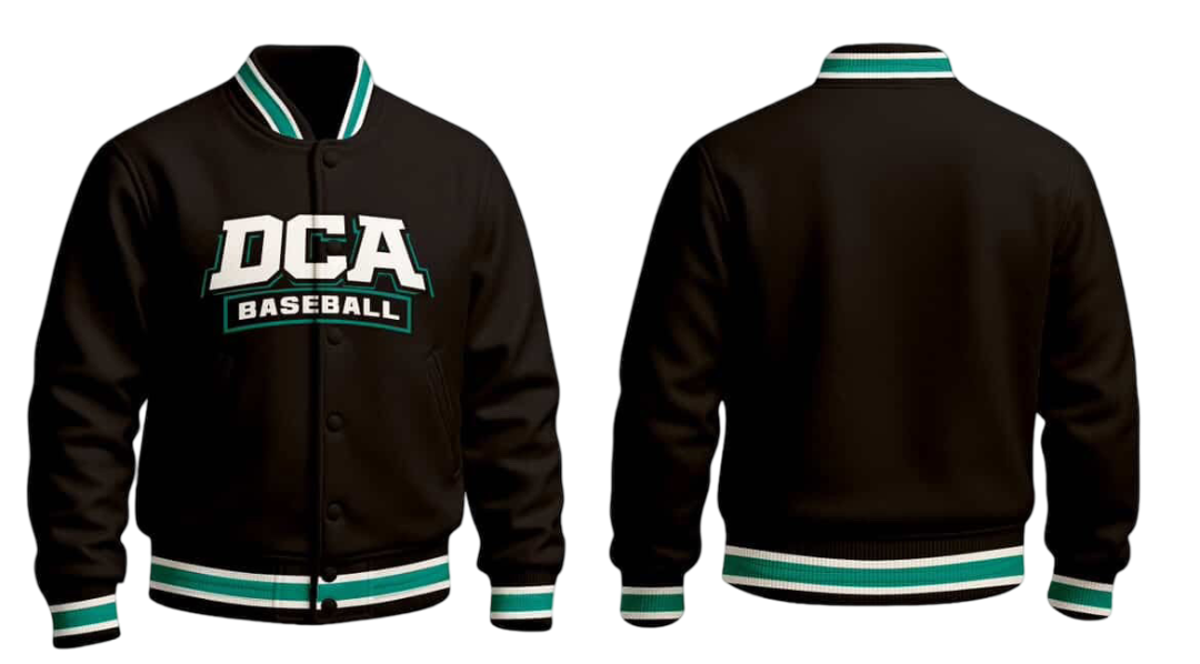 DCA Black Baseball Bomber Jacket